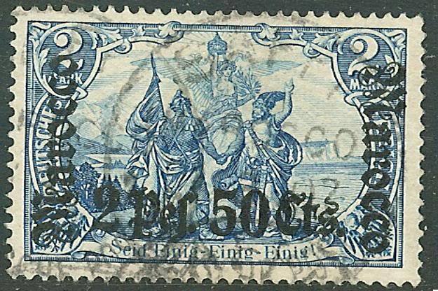Germany 1905 offices in Morocco 2 Pts. 50 cts. issue used SAFFI , $ 216.00