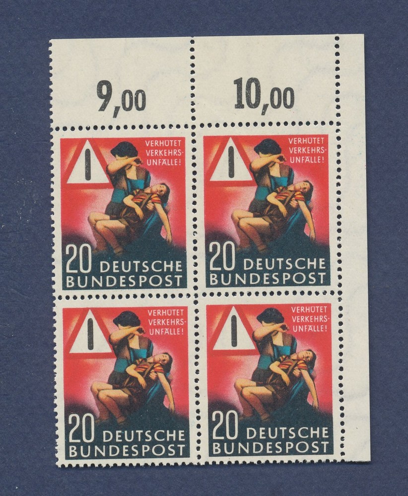 GERMANY – Scott 694, Mi 162 – MNH block of four – Prevent Traffic Accidents –c