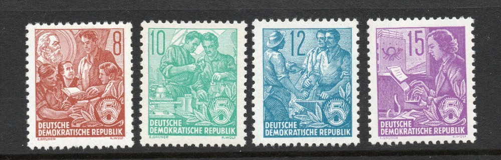 DDR – SC# 190 – 193 MNH / Re- Engraved – Lot 0320607