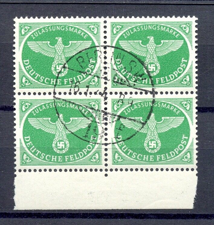 GERMANY FELDPOST MI# FP4-BL OF 4 PM 1944 BERLIN – CTO- CANCELLED TO ORDER -@12