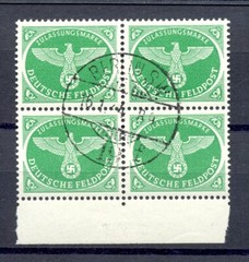 GERMANY FELDPOST MI# FP4-BL OF 4 PM 1944 BERLIN – CTO- CANCELLED TO ORDER -@12