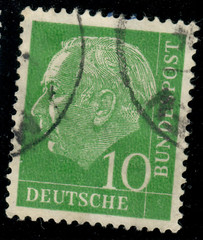 Germany, West – 1954 – Professor Dr. Th. Heuss – 10Pfg – #2268