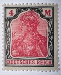 Travelstamps: Germany Stamps Scott # 132 – 4 Mark Mint MOGH