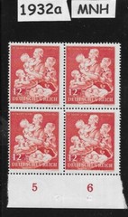 stamp block B246 Mother and children 1943 Winter relief Mother’s day #1932a