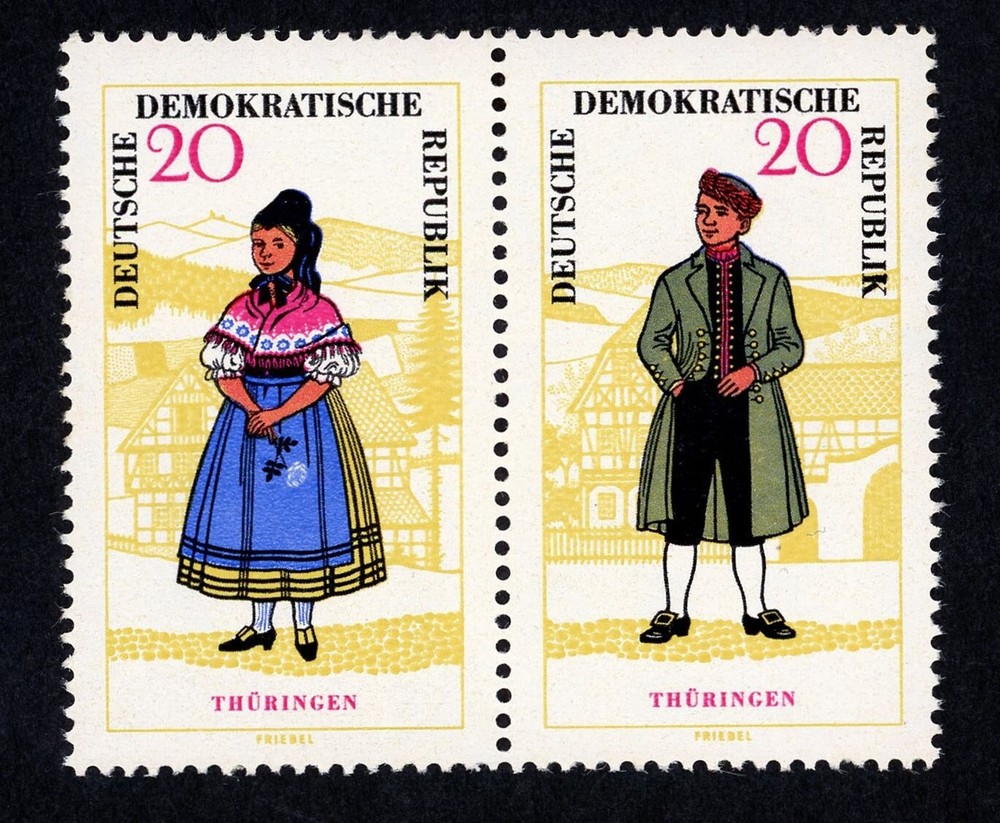 Stamps DDR, Scott # 744a Mint NH pair