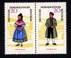 Stamps DDR, Scott # 744a Mint NH pair