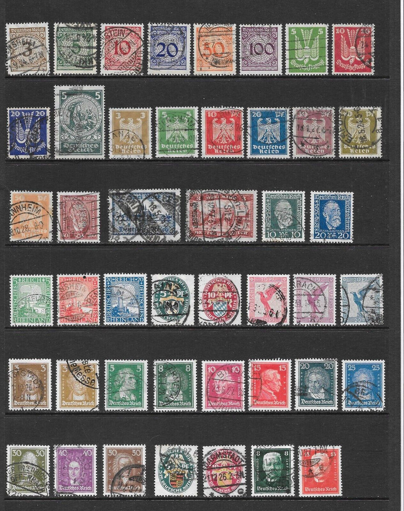GERMANY OUTSTANDING LOT! VARIOUS USED ISSUES 1923 to 1927