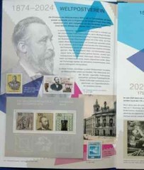 Germany 150 Years Of UPU Presentation Folder Souvenir Sheet & Stamps 2024-ZZIAA