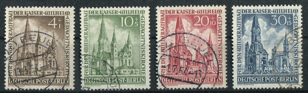 Berlin 106-109 Stamped Full Cancel Bonn Beuel Signed Schlegel BPP