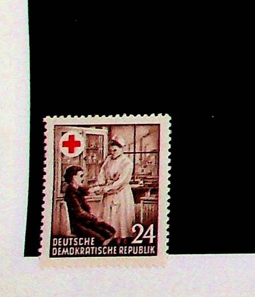 GERMANY – DDR Sc 177 NH ISSUE OF 1951 – MEDECINE – RED CROSS – (DLM34)