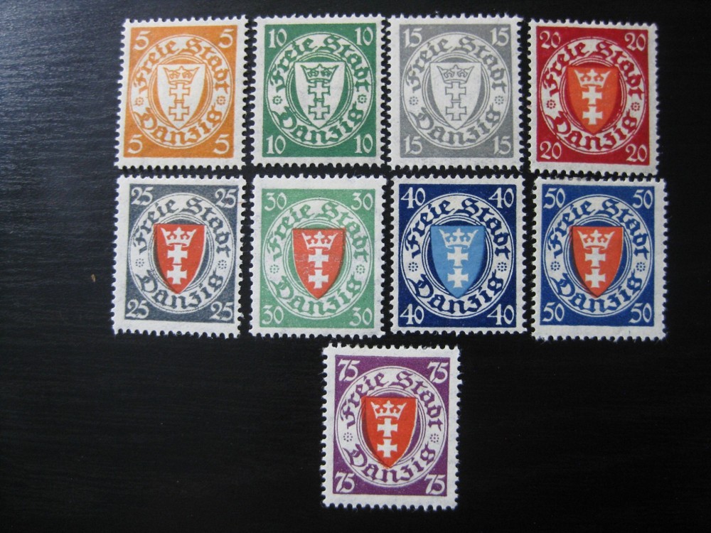 DANZIG GDANSK Mi. #193-201 scarce mint stamp set! CV $132.50