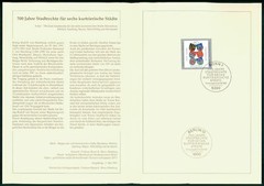 GERMANY FOLDER 1991/21 STADTRECHTE KURTRIERISCHE STÄDTE