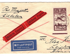 DANZIG Germany/Poland 2.5g HIGH VALUE Air Mail Cover 1937 {samwells}MA1895