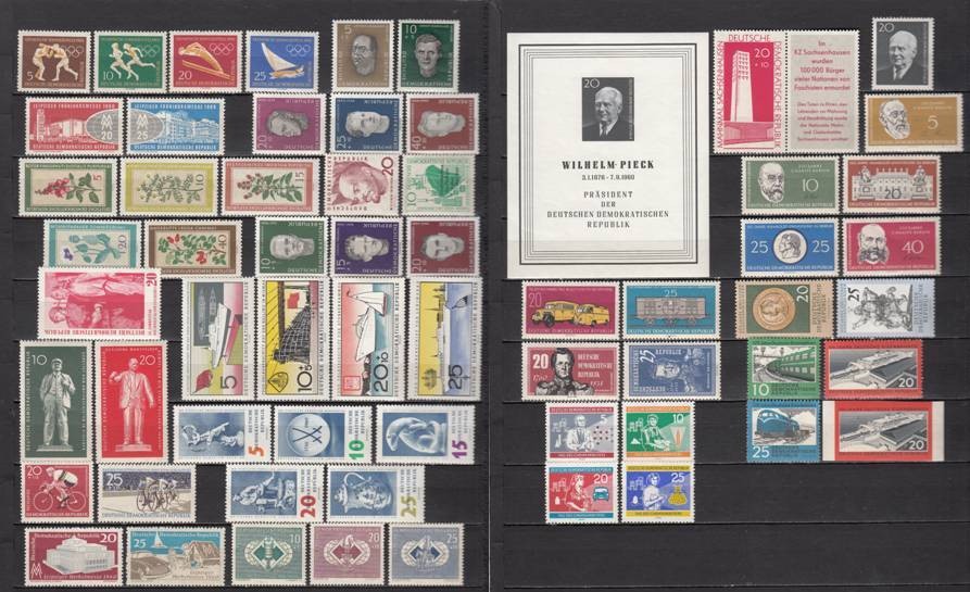 East Germany GDR DDR 1960 – complete year set – MNH