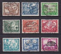 GERMANY 1933 Wagner Welfare Fund set of 9 Used (CV £450)