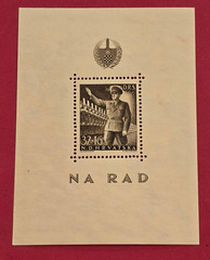 1944 WW2 WWII GERMAN CROATIA CROATIAN MILITARY GENERAL souvenir stamp sheet