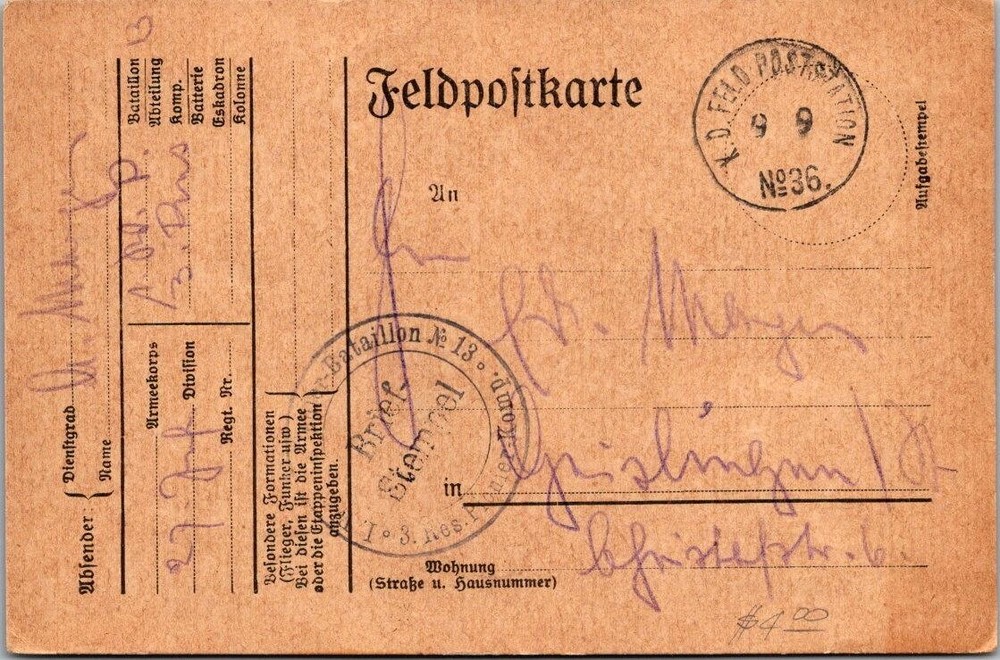 Germany Feldpost 1916 Military PPC – J15866