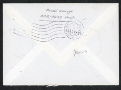 1986 DDR to BRD Express Mail Vacha Fürth Inner German Border Marx Guppy