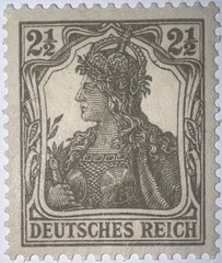 Travelstamps1916 Germany Deutsches Reich #98 Germania 2 1/2 Pf , MOGNH