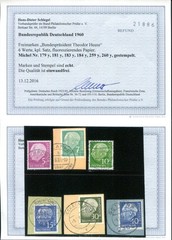GERMANY 1954 179-260y used HEUSS LUMOGEN FLAWLESS OPINION BPP 450€(Z8180