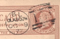 QV 1¼d Postal Stationery Foreign Postcard Glasgow 1877 To Germany Mainz