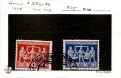 Germany, Postage Stamp, #584-585 Used, 1948 Hanover Fair (AI)