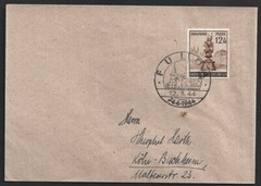 Germany 1944 Fulda 12pf+38pf on cover with FULDA special cancel