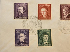WW2 WWII Nazi German Third Reich cover letter KRAKAU Complete Poland Stamp Set