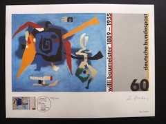 ART-EDITION 1989 GERMANY 1403 PAINTIG WILLY BAUMEISTER – HAND-SIGNED !!