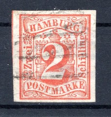 Hamburg 3 Used Stamped Authentic 120EUR (GA4954)