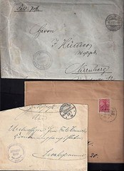 GERMANY 1903 7 THREE COVERS DEUTSH SUDWEST AFRIKA TWO FROM SWAKOPMUND & OKAHANDJ