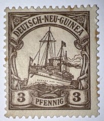 Travelstamps: GERMAN NEW GUINEA STAMPS Scott #20 Kaiser’s Yacht, MOGH WMK