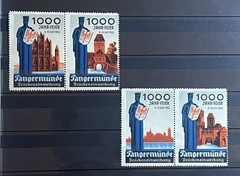 4 X 1933 JAHR FEIER TANGERMÜNDE POSTER BRIEFMARKEN Stendal Sassen-Anholt