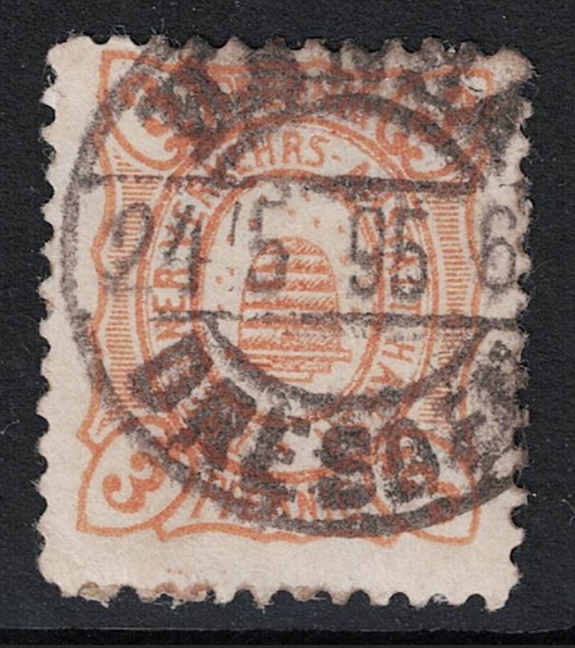 Germany 3pf Dresden Local Used / Crisp 1893 Dresden CDS – S24984