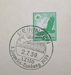 Germany 1939 LZ-130 Graf Zeppelin II Meiningen Landing Commemorative Postalcard