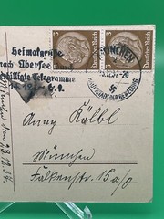1940s German Postal Cover A Small Light And Deep Darkness German Cancellations