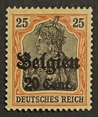Travelstamps: Germany Offices in Belgium Stamps WWII 20c on 25pf Mint MOGH Wmk