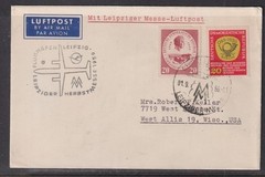 Germany 1959 Leipzig to Wisconsin Flight Cover