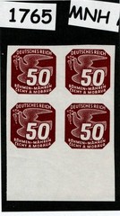 MNH stamp block Sc P18 Newspaper German Occupied Czechoslovakia WWII 1943 #1765