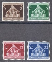 Germany 1936 MNH Mi 617-620 Sc 473-476 Congress of Municipalities / Castle **