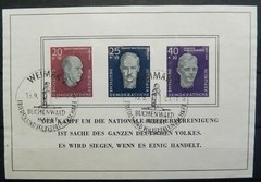 German Democratic Republic Scott #B 35a Mini Souvenir Sheet, Used