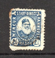 Hanover 1890s 2.5p Merfur Local Post Used / Left Side Sm Tear – S61179