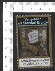 Germany STANDART GOLD PLATED BRONZE vintage advertisement poster stamp