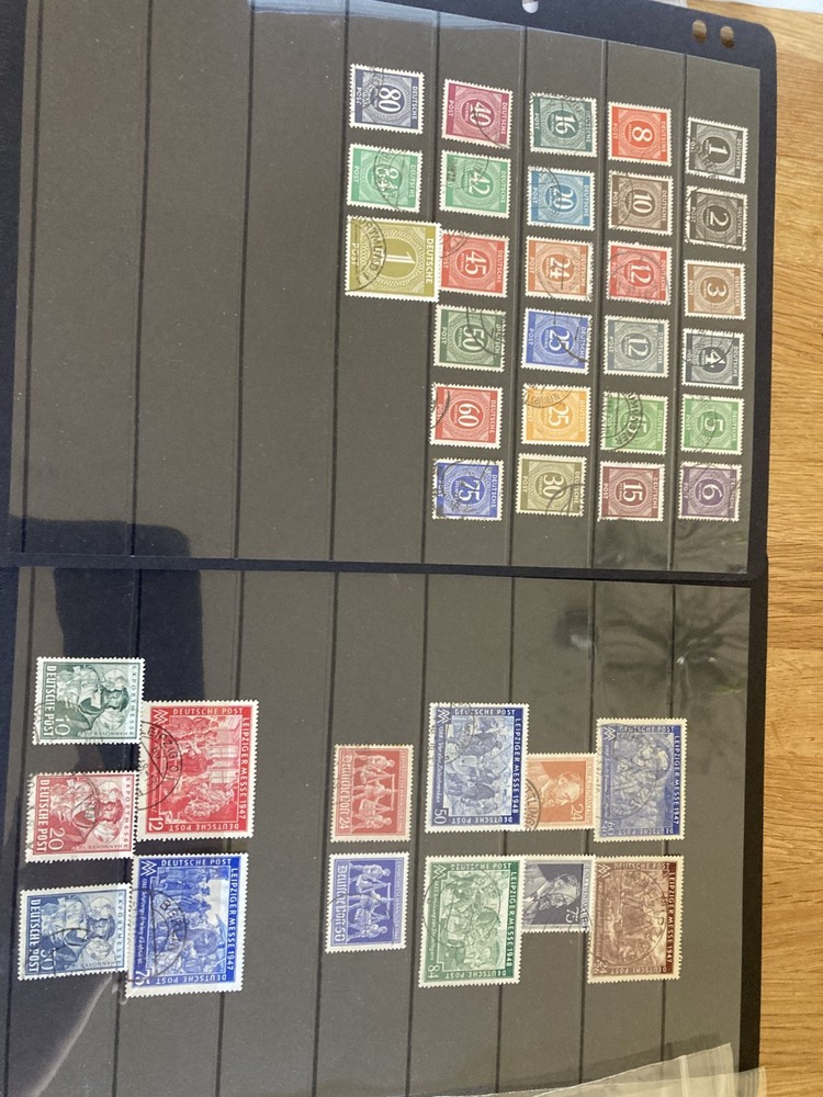 Germany 1947 Leipzig Messe + Numeral stamp set used, direct from estate cat £161