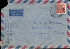 Germany #760 Idar-Oberstein to Norman OK, 1959