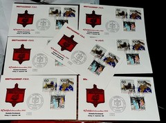 SEVEN GERMANY NUMBERED FDC #B694-96 POST OFFICE TELEPHONE LOOK 👀 1351