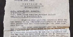 RARE WWII German Red Cross document KC Holder Luftwaffe HORST SCHILLER MIA KIA