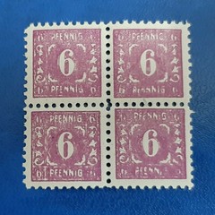 Germany Stamps Allied Occupation 4x 6 Pfennig 1945 Block SBZ Mi. Nr. 9 (19761)