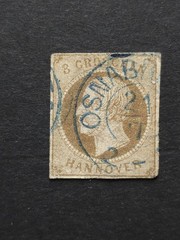 German Old States – Hannover Stamp LOT – 6 USED (Mi Nr. 4, 9, 14, 15, 16, 19)