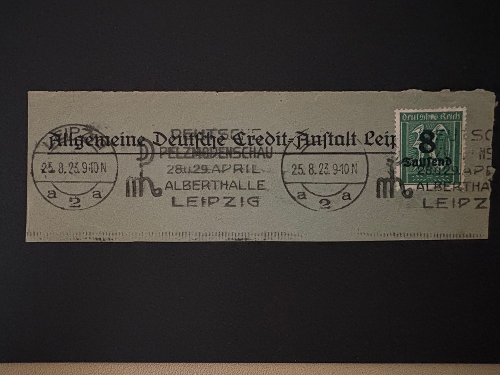 Germany Inflation Period Cover (1923) from Leipzig, Mi 278, 8 Saufend Overprint